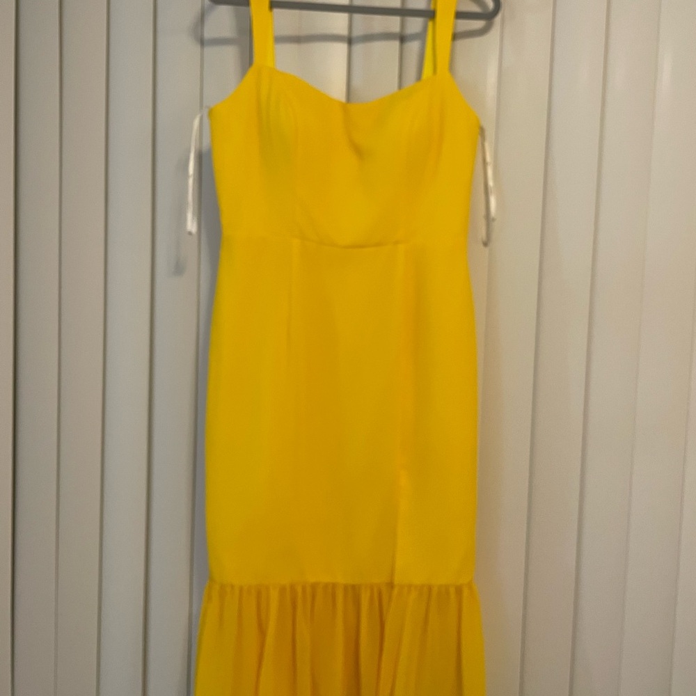 AW Bridal Mustard Yellow Bridesmaid Dress 12